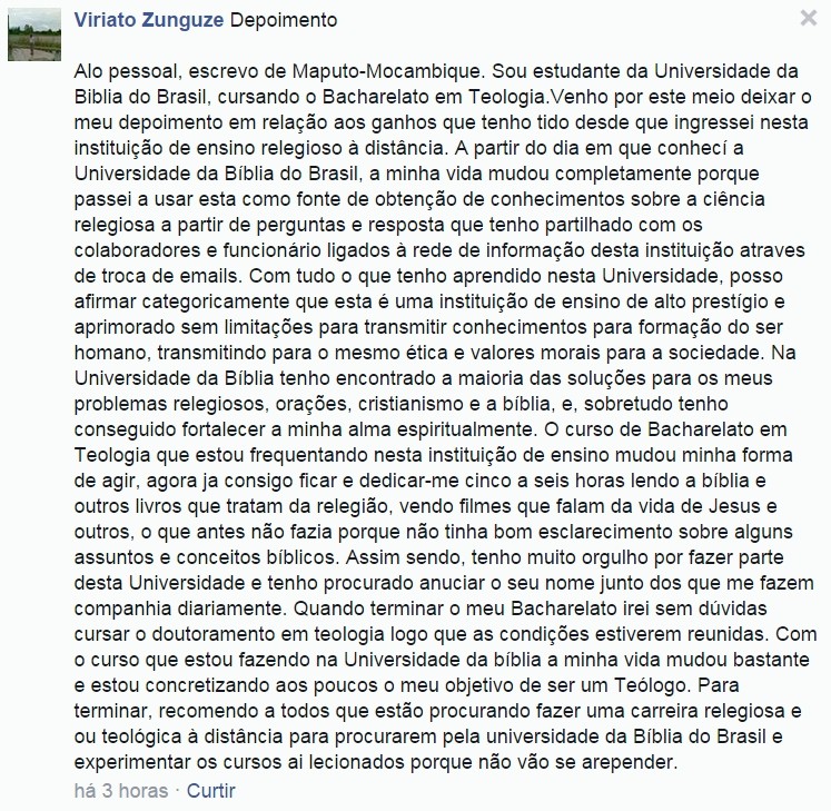 Depoimento Facebook 4